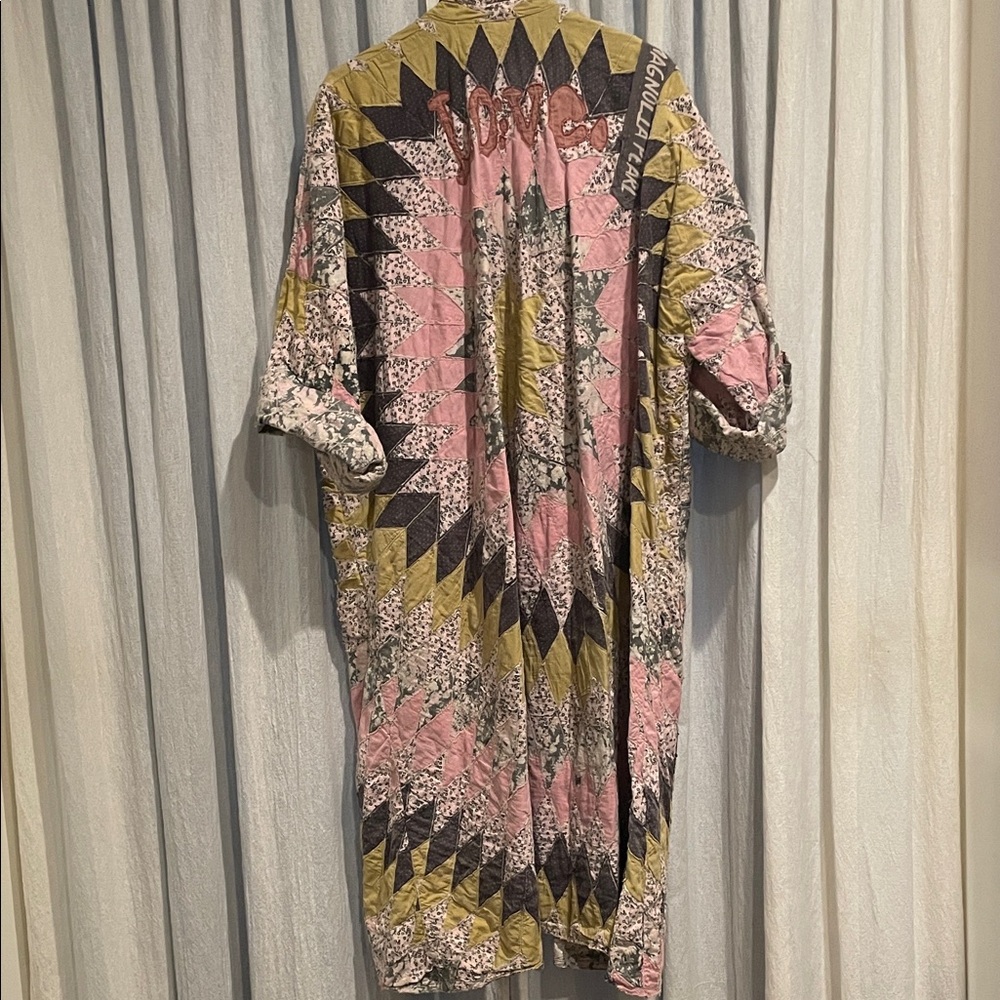 Magnolia Pearl Pink and Green Patchwork Kimono